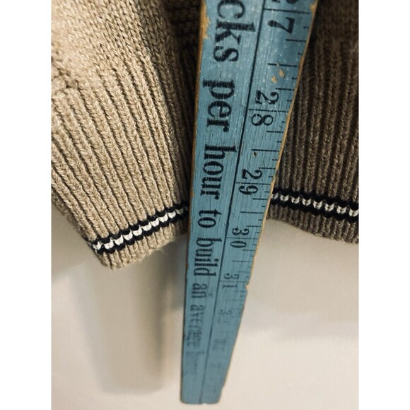 Fairway Outfitters Golf Sweater Men L Brown Textured Checks Golf Club Graphics - Picture 5 of 16